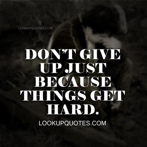 don't give up quotes